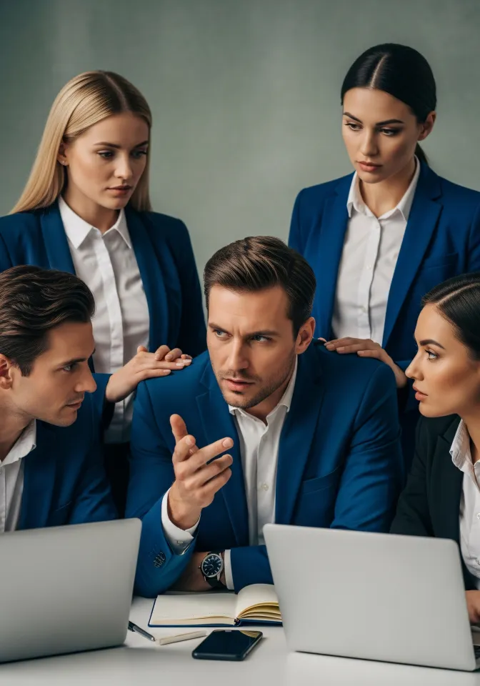 Equipo consultor en reunión profesional