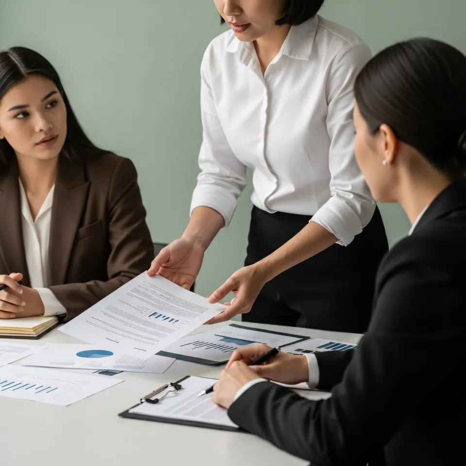 Equipo analizando caso financiero español